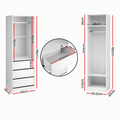 Artiss 2X Wardrobe Clothes Closet Storage Organiser Armoire White
