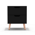 Artiss Bedside Table 2 Drawers Black BODEN
