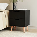 Artiss Bedside Table 2 Drawers Black BODEN