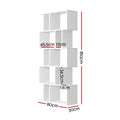Artiss 5 Tier Bookshelf White Storage Shelves Organiser