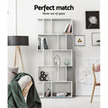 Artiss 5 Tier Bookshelf White Storage Shelves Organiser