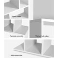 Artiss 5 Tier Bookshelf White Storage Shelves Organiser