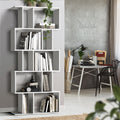 Artiss 5 Tier Bookshelf White Storage Shelves Organiser