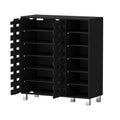 Artiss Shoe Rack Cabinet 6 Tier Black Storage Shelf Organiser