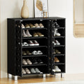 Artiss Shoe Rack Cabinet 6 Tier Black Storage Shelf Organiser