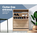 Artiss Shoe Rack Cabinet 24 Pairs 3-Tier Wood Storage