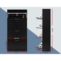 Artiss Shoe Rack Cabinet 60 Pairs 4 Doors Black