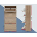 Artiss Shoe Rack Cabinet 60 Pairs 4 Doors Wood