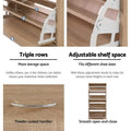 Artiss Shoe Rack Cabinet 60 Pairs 4 Doors Wood