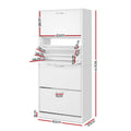 Artiss Shoe Rack Cabinet 60 Pairs 4 Doors White