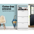 Artiss Shoe Rack Cabinet 60 Pairs 4 Doors White