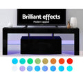 Artiss TV Cabinet Entertainment Unit 130cm Black LED