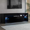 Artiss TV Cabinet Entertainment Unit 130cm Black LED