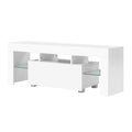 Artiss TV Cabinet Entertainment Unit 130cm White LED