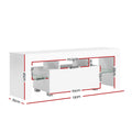 Artiss TV Cabinet Entertainment Unit 130cm White LED