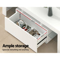 Artiss TV Cabinet Entertainment Unit 130cm White LED