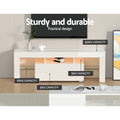 Artiss TV Cabinet Entertainment Unit 130cm White LED