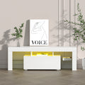 Artiss TV Cabinet Entertainment Unit 130cm White LED