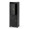 Artiss Bathroom Storage Cabinet Freestanding Cupboard Narrow Floor Shelf Black