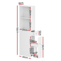 Artiss 135cm White Bathroom Cabinet Storage Organiser Corner