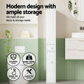 Artiss 135cm White Bathroom Cabinet Storage Organiser Corner