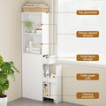 Artiss 135cm White Bathroom Cabinet Storage Organiser Corner