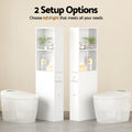 Artiss 135cm White Bathroom Cabinet Storage Organiser Corner