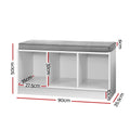 Artiss Shoe Rack Cabinet Bench White Zia Storage Organiser