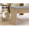 Artiss Dining Bench 90cm Wooden Oak Upholstered Seat