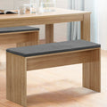 Artiss Dining Bench 90cm Wooden Oak Upholstered Seat