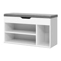 Artiss Shoe Rack Bench Cabinet White 2 Shelf Storage