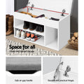 Artiss Shoe Rack Bench Cabinet White 2 Shelf Storage