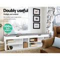 Artiss Shoe Rack Bench Cabinet White 2 Shelf Storage