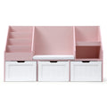 Keezi Kids Bookshelf Storage Cabinet Toy Box Bench Seat Pink