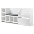 Keezi Kids Storage Unit Bookshelf Toy Box Organiser 170cm White
