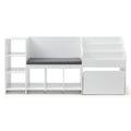 Keezi Kids Storage Unit Bookshelf Toy Box Organiser 170cm White
