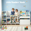 Keezi Kids Storage Unit Bookshelf Toy Box Organiser 170cm White