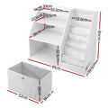 Keezi Kids Bookshelf Storage Organizer White Drawer Display Rack
