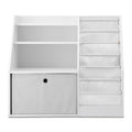 Keezi Kids Bookshelf Storage Organizer White Drawer Display Rack