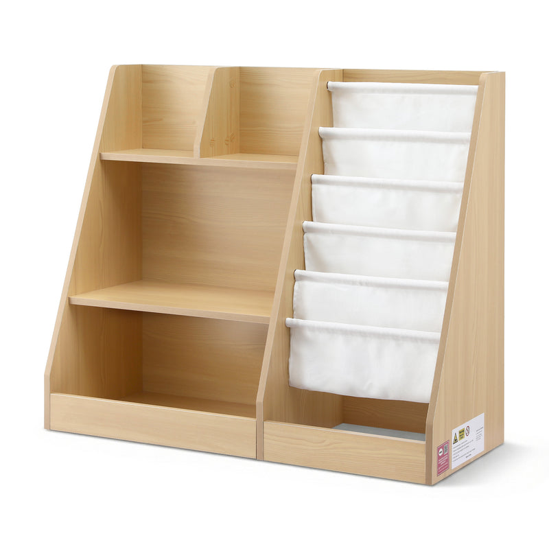 Keezi Kids Bookshelf Wood Bookcase Storage Display Shelves Holder