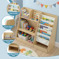 Keezi Kids Bookshelf Wood Bookcase Storage Display Shelves Holder