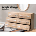 Artiss 6 Chest of Drawers Pine