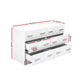 Artiss 6 Drawer Chest White Bedroom Storage Furniture