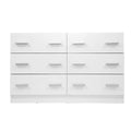 Artiss 6 Drawer Chest White Bedroom Storage Furniture