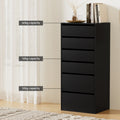 Artiss 6 Drawer Chest Dresser Tallboy Black