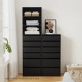 Artiss 6 Drawer Chest Dresser Tallboy Black