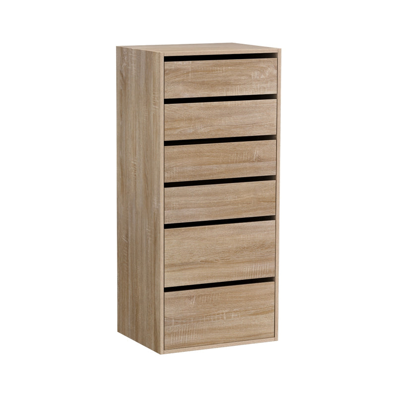 Artiss 6 Drawer Chest Tallboy Pine Dresser Storage