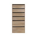Artiss 6 Drawer Chest Tallboy Pine Dresser Storage