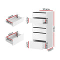 Artiss 6 Drawer Chest Tallboy Dresser White