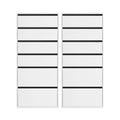 Artiss 2x Chest of 6 Drawers Dresser Tallboy White